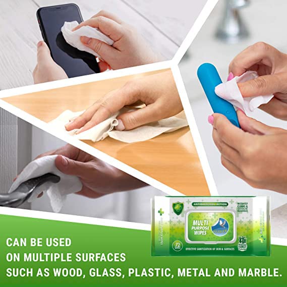 Glider Multipurpose Skin and Surface Wipes with Flip-Top | Gentle & Effective Cleaning for Hands & Surfaces | (Pack of 3 – 216 Wipes) - Image 5