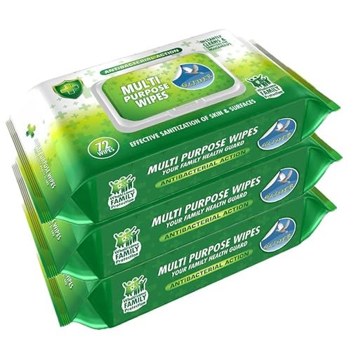 Glider Multipurpose Skin and Surface Wipes with Flip-Top | Gentle & Effective Cleaning for Hands & Surfaces | (Pack of 3 – 216 Wipes) - Image 1