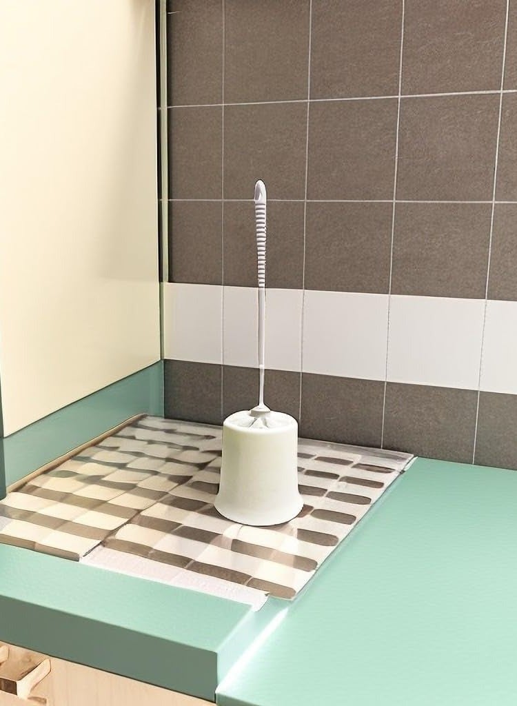 فرشاة مرحاض مع حامل أبيض - تنظيف فعال وسهولة في الاستخدام - Image 2