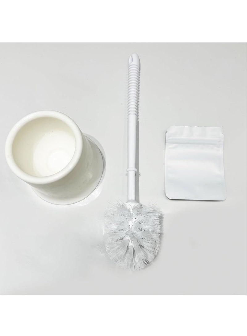 فرشاة مرحاض مع حامل أبيض - تنظيف فعال وسهولة في الاستخدام - Image 3