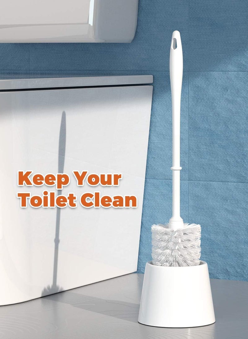 فرشاة مرحاض مع حامل أبيض - تنظيف فعال وسهولة في الاستخدام - Image 4