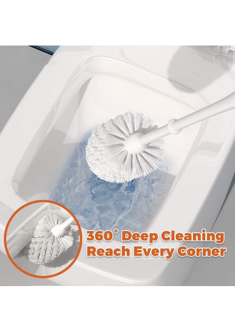 فرشاة مرحاض مع حامل أبيض - تنظيف فعال وسهولة في الاستخدام - Image 5