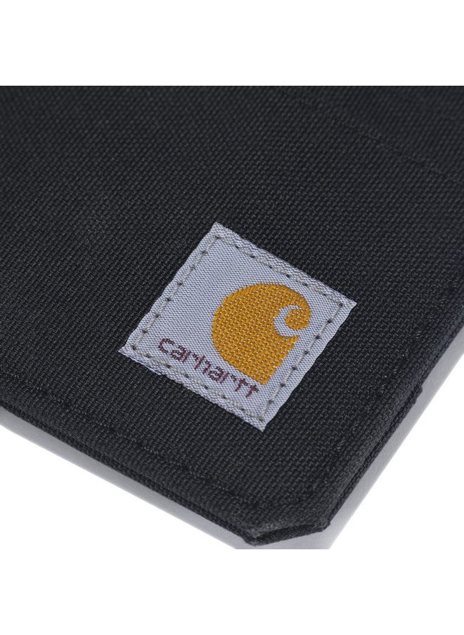 carhartt محفظة نسائية من الجلد المتين والقماش متوفرة بأنماط وألوان متعددة محفظة نايلون بسحاب (أسود) مقاس واحد أمريكي  - Image 2