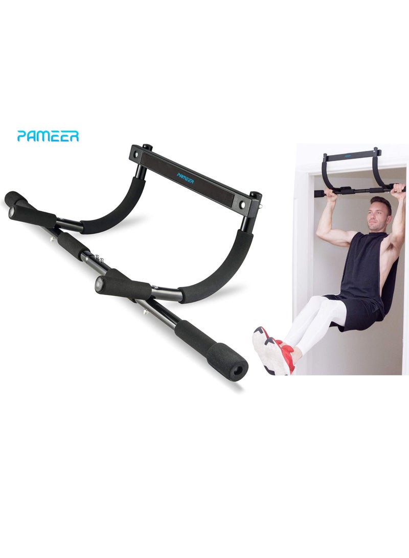 PAMEER 24 inch to 32 inch Pull Up Bar, Pull Up Bar, Portable Door Pull Up Bar, Screwless Bar, Upper Body Workout Bar with Foam Grip - Image 1