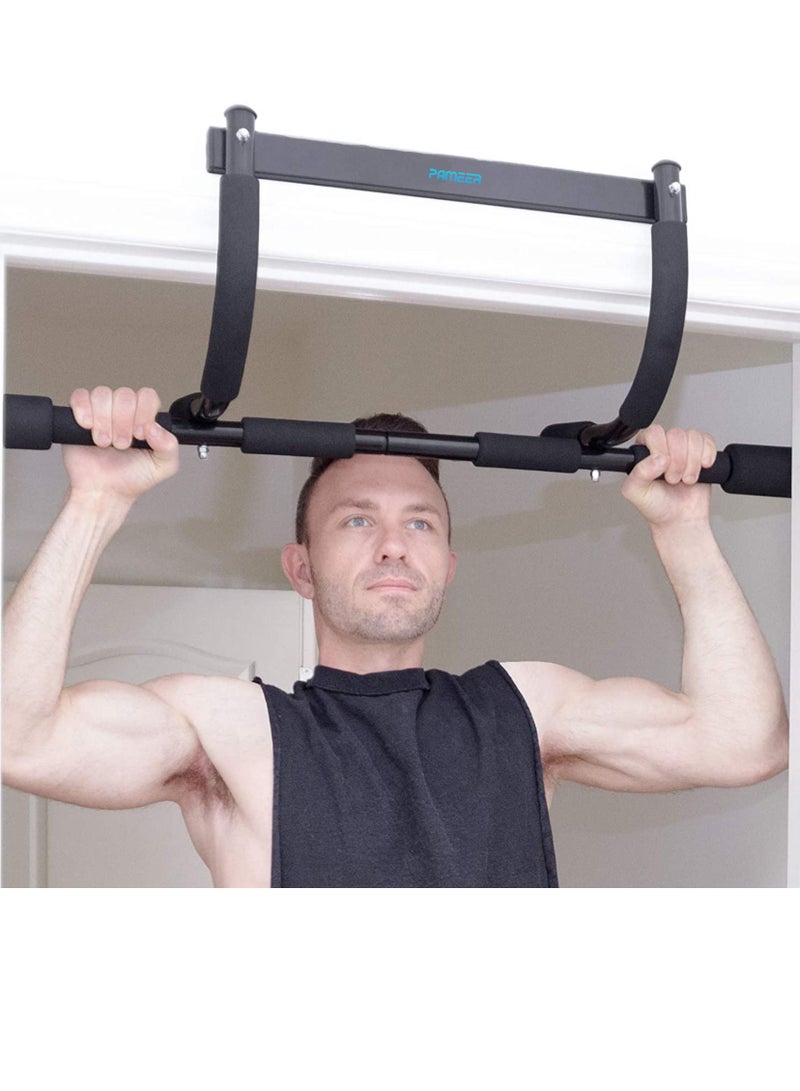 PAMEER 24 inch to 32 inch Pull Up Bar, Pull Up Bar, Portable Door Pull Up Bar, Screwless Bar, Upper Body Workout Bar with Foam Grip - Image 4