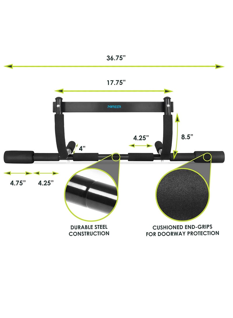 PAMEER 24 inch to 32 inch Pull Up Bar, Pull Up Bar, Portable Door Pull Up Bar, Screwless Bar, Upper Body Workout Bar with Foam Grip - Image 3