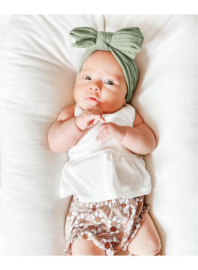Niceye Handmade Baby Headbands Soft Stretchy Nylon Hair Bands with Bows for Newborn Infant Baby Toddler Girls - Image 4