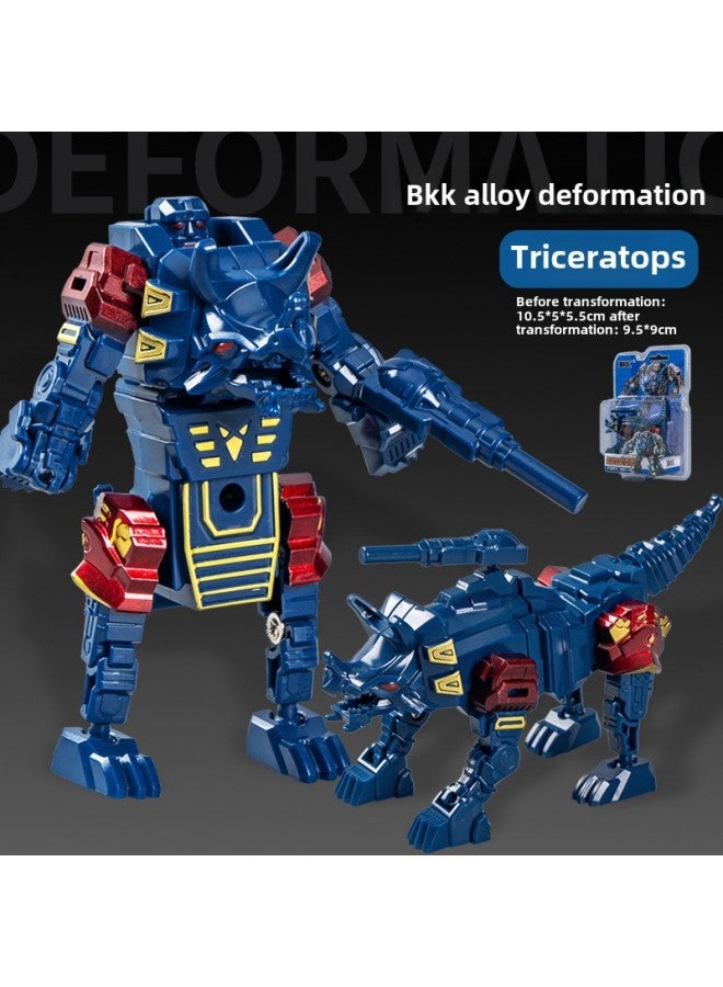 Boy Alloy Deformed Mecha Scorpion Spider Fit Robot Children's June 1 Gift Deformed Toys Wholesale-Color:BKK Alloy Deformed Triceratops 9001-110 - Image 1