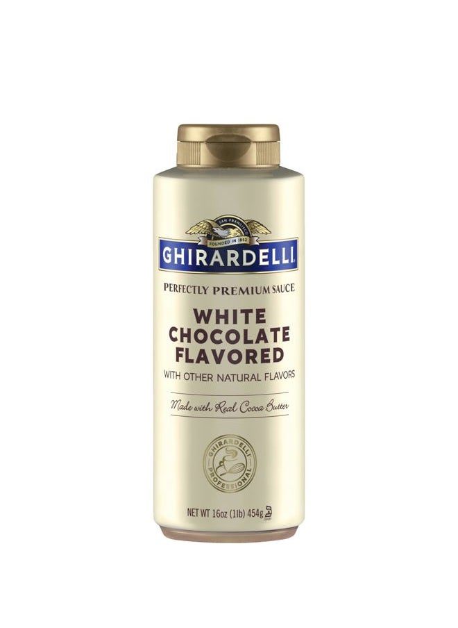 GHIRARDELLI White Chocolate Flavored Sauce Squeeze Bottle, White Chocolate Flavored Sauce, 16 Oz  - Image 1