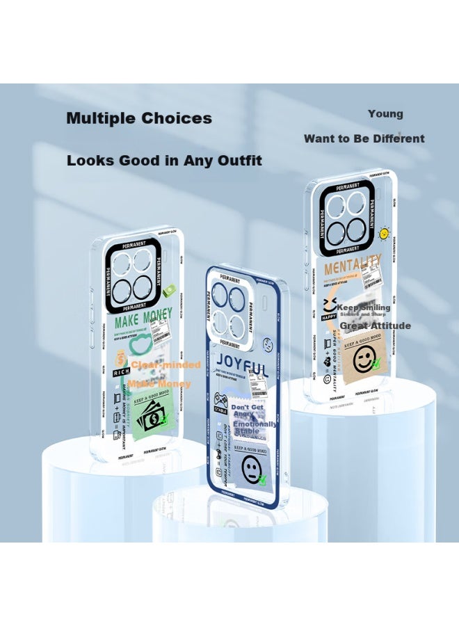 Xp Transparent Soft Silicone Cartoon Creative Men And Women's Phone Case For Xiaomi 15, Full Coverage Lens Protection, Heat Dissipation, Anti-drop, White Frame, Good Atude - Image 1