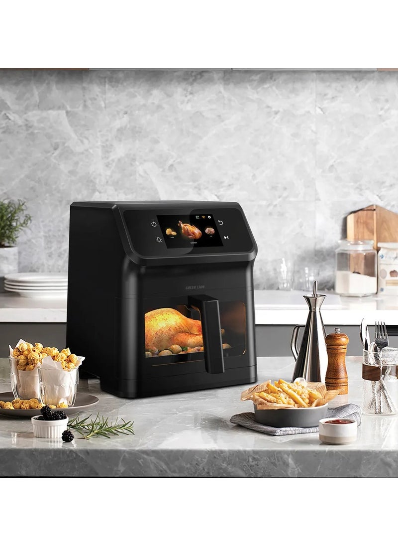 Smart Air Fryer 6.5L with 12 Preset Programs & Rapid Air Circulation 1800W / Installed Recipes / Wi-Fi / Timer Function / TFT Touch Display / Oil-Free Cooking / Non-Stick Coating / Air Fry / 0-60 min Frying Time - Black