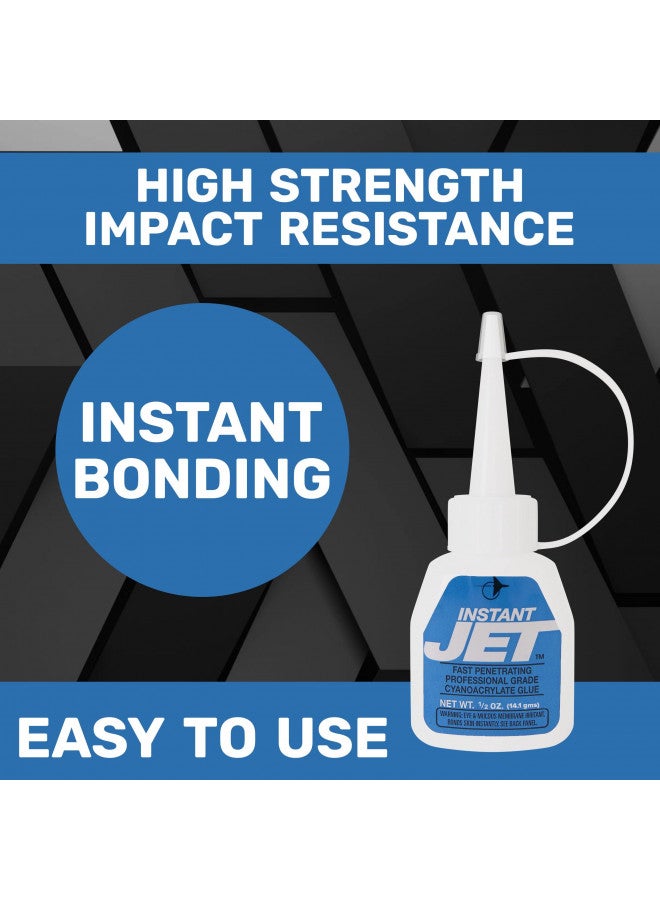 JET GLUE غراء جيت الفوري وطويل الأمد - غراء CA سريع العمل متعدد الاستخدامات - يخترق المواد المسامية ويزيد من مقاومة الصدمات - Image 3
