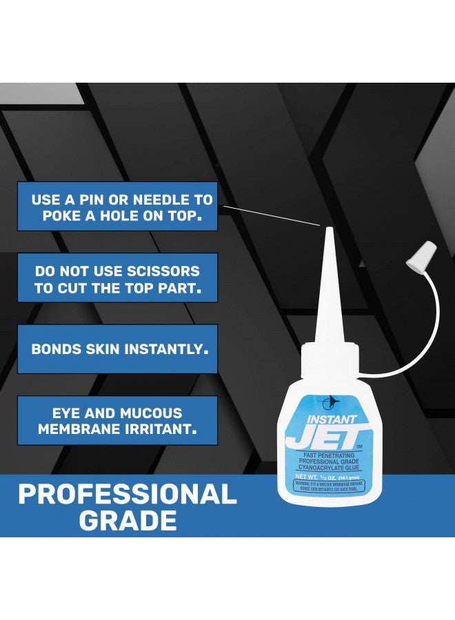 JET GLUE غراء جيت الفوري وطويل الأمد - غراء CA سريع العمل متعدد الاستخدامات - يخترق المواد المسامية ويزيد من مقاومة الصدمات - Image 2
