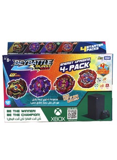 BEYBATTLE BURST Takara Tomy-Beyblade-Beybattle Burst-Energy Uprising 4-in-1 Pack C S5 | Beyblade Spinning Top (Stamina, Defense, Balance, & Attack) | Gift for Beyblade Lovers and Kids  - Image 1