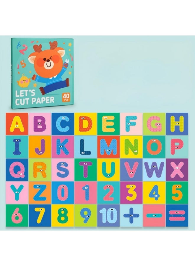 YelaJoy Scissor Skills Activity Book & Safety Scissors Set,40 Colored Cardstock Paper Templates,for Kids Ages 2-4 - Image 1