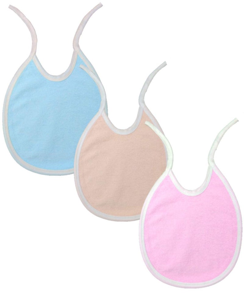 BRANDONN New Born Baby Cotton Bibs - Set of 3 Pcs - Image 1