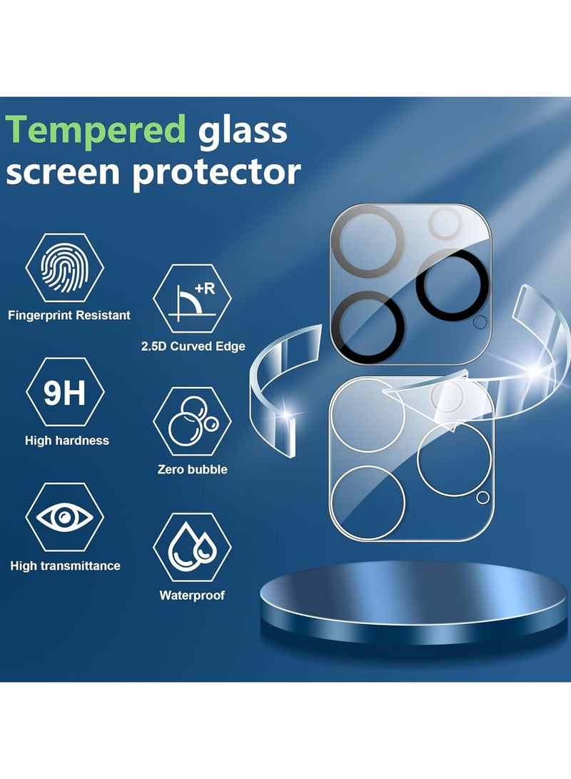 Camera Lens Protector for iPhone 16 Pro/16 Pro Max,Anti-Scratch Easy to Install,High Definition,Anti Fingerprint,Tempered Glass film[2+2pack]  - Image 2