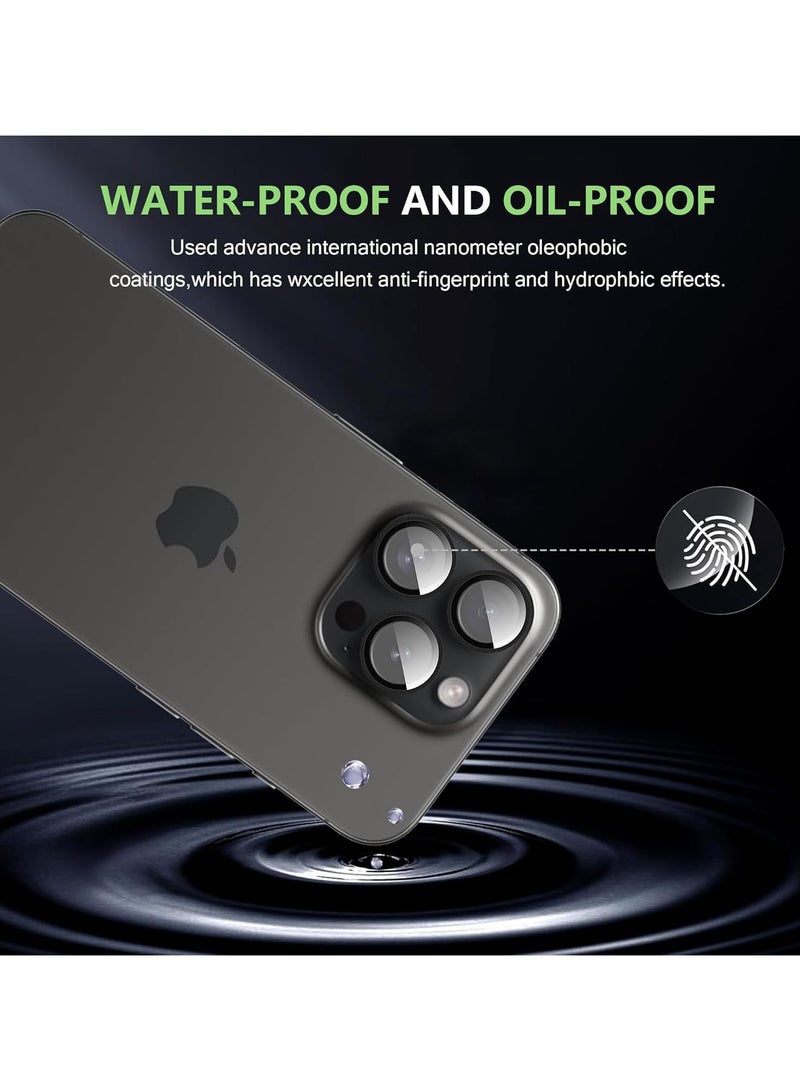 Camera Lens Protector for iPhone 16 Pro/16 Pro Max,Anti-Scratch Easy to Install,High Definition,Anti Fingerprint,Tempered Glass film[2+2pack]  - Image 3