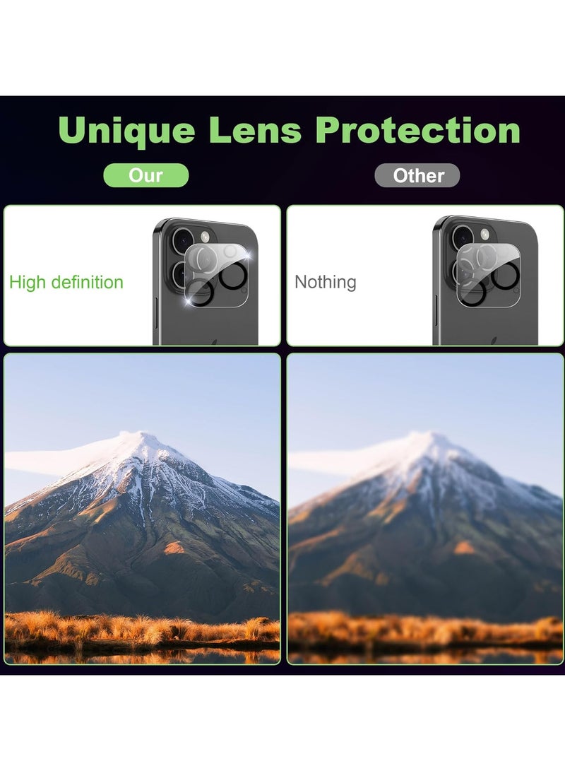 Camera Lens Protector for iPhone 16 Pro/16 Pro Max,Anti-Scratch Easy to Install,High Definition,Anti Fingerprint,Tempered Glass film[2+2pack]  - Image 5