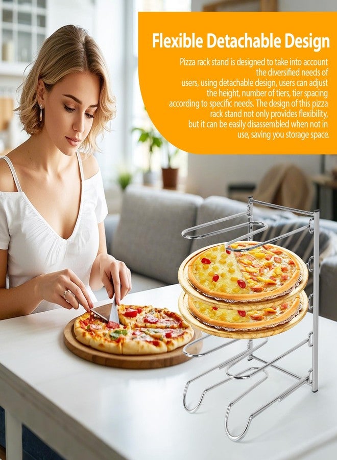 AshKiz Pizza Rack, Pizza Pan Rack, 5 Tier Stainless Steel Pizza Riser, Compact and Convenient Design for Easy Storage Multiple Pizzas pan 10.43" L x 8.52" W x 13" H - Image 4