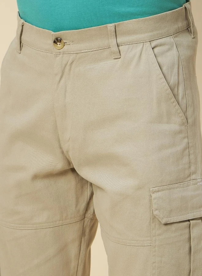 HIGH STAR beige Men Regular Size Casual Trouser for Men | Best Price UAE
