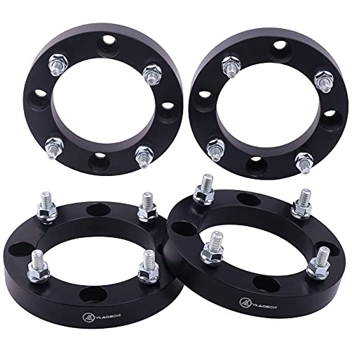 VLAOSCHI Black Forged 4x137 ATV Wheel Spacers 1 Inch with 10x1.25 Studs Compatible with Kawasaki Can-Am Bombardier Suzuki 4 Lug 4/137 for Outlander Commander Renegade Mule Prairie - Pack of 4 - Image 1