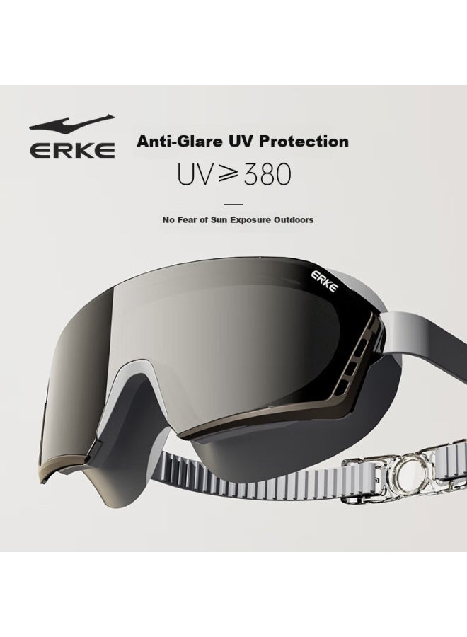 Erke Uni Adult Waterproof Anti-fog High Definition All-match Skiing Plain Plating Swimming Sports Plating Silver Plating Goggles - Image 3