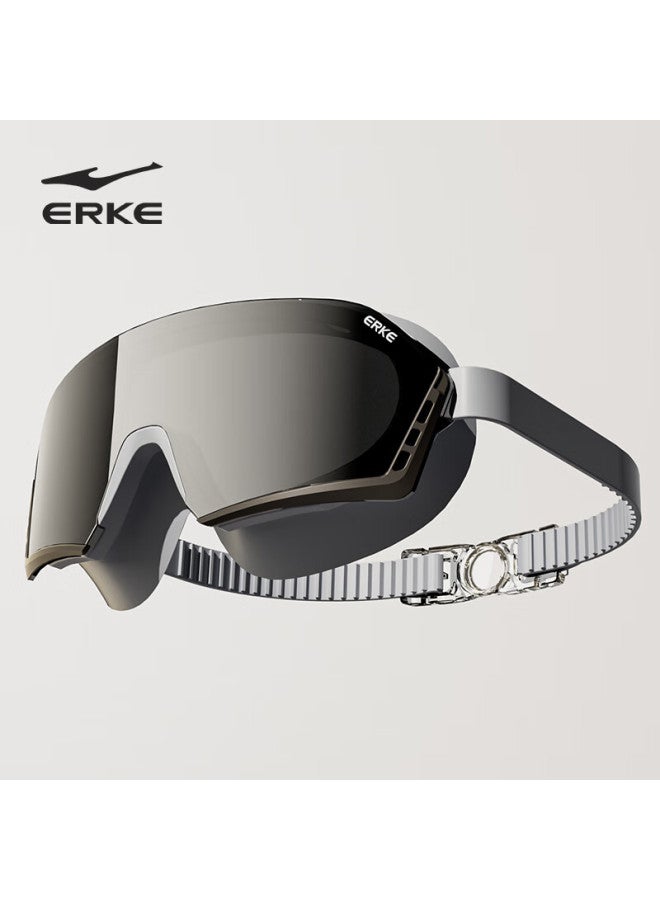 Erke Uni Adult Waterproof Anti-fog High Definition All-match Skiing Plain Plating Swimming Sports Plating Silver Plating Goggles - Image 1