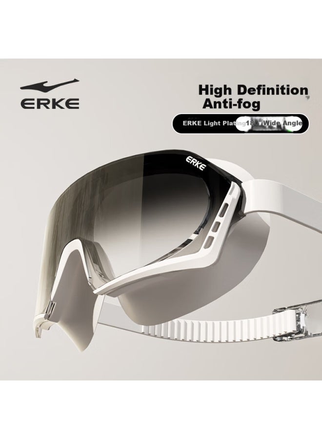 Erke Uni Adult Waterproof Anti-fog High Definition All-match Skiing Plain Plating Swimming Sports Plating Silver Plating Goggles - Image 2