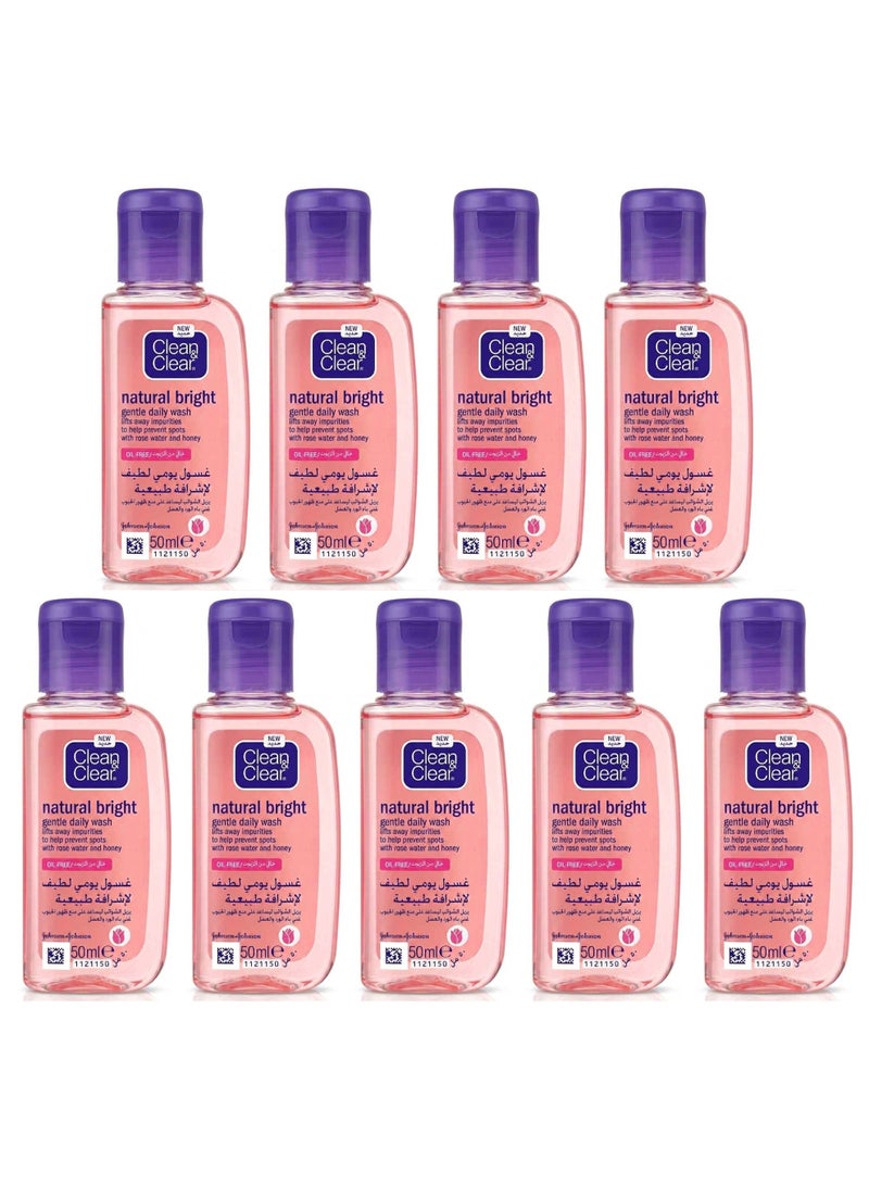 Clean & Clear 9Pcs Clean & Clear Natural Bright Daily Facial Wash 50Ml - Image 1
