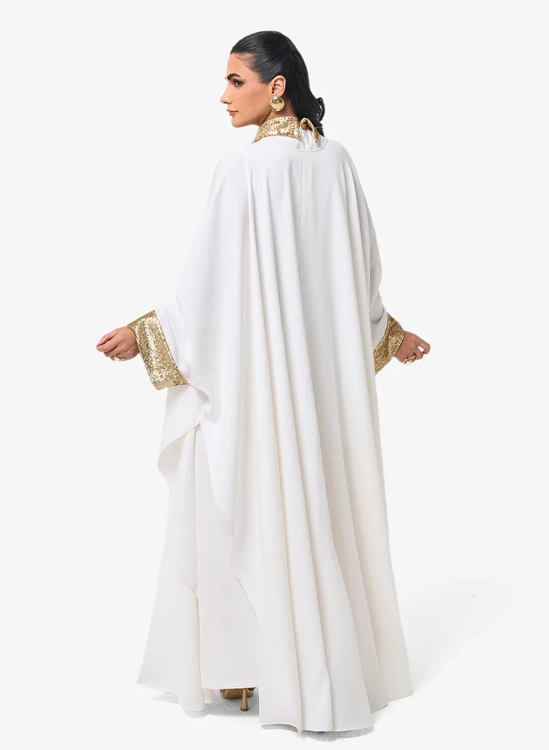 ثريدز باي اجوني Cape Detailed Long Sleeve Maxi Dress