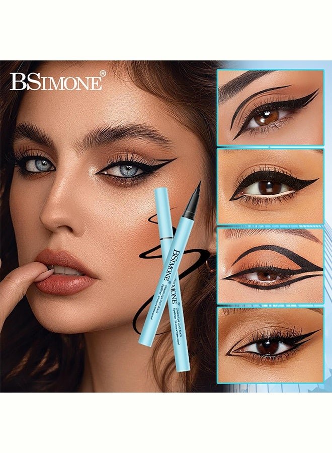 BSIMONE Charm Eye Cool Black 24 Hours Waterproof Long-Lasting Eyeliner, Quick-Drying Smudge-Proof Precision Liquid Eyeliner, Black - Image 1