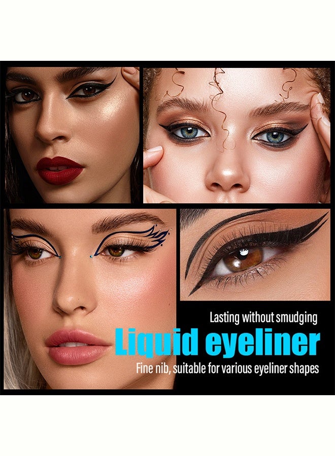 BSIMONE Charm Eye Cool Black 24 Hours Waterproof Long-Lasting Eyeliner, Quick-Drying Smudge-Proof Precision Liquid Eyeliner, Black - Image 3