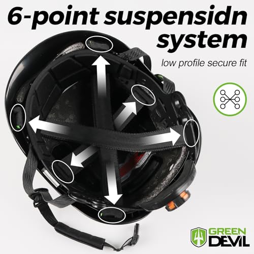 GREEN DEVIL X-Armor Series Hard Hat Vented ABS Work Hardhat for Men Women ANSI Z89.1 Approved Cascos De Construccion Safety Helmet Ideal for Industrial & Construction - Image 2