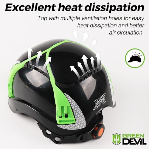 GREEN DEVIL X-Armor Series Hard Hat Vented ABS Work Hardhat for Men Women ANSI Z89.1 Approved Cascos De Construccion Safety Helmet Ideal for Industrial & Construction - Image 3