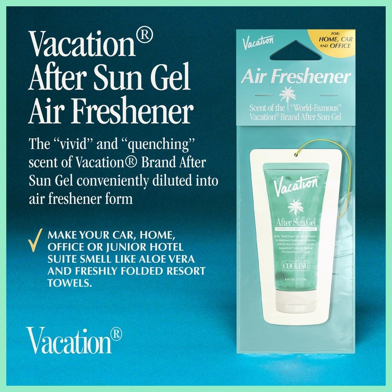 VACATION After Sun Gel Hanging Air Freshener, World Famous Signature Scent, Deodorizer for Car, Home & Office (Pack of 3) - Image 2