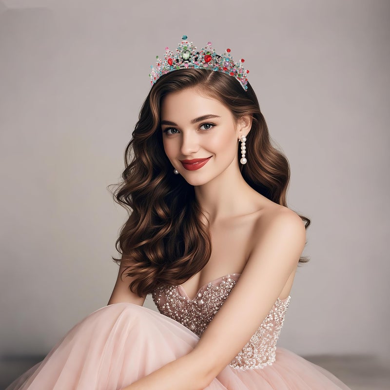 Kamirola - Queen Crown and Tiaras Princess Crown for Women Crystal Headbands for Bridal, Princess for Wedding and Party - Image 2