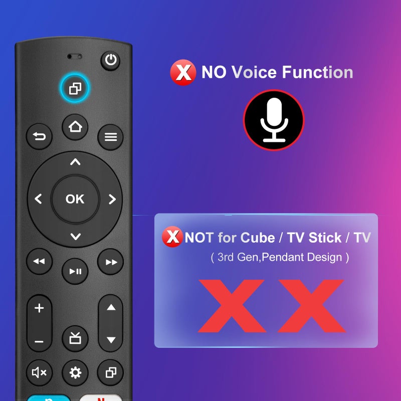 EWO'S (Pack of 2) Universal Remote Control for Samsung/Insignia/Toshiba/TCL/Vizio/Pioneer/Roku Smart TVs Remote Replacement, Compatible with Voice Smart TV - Image 2