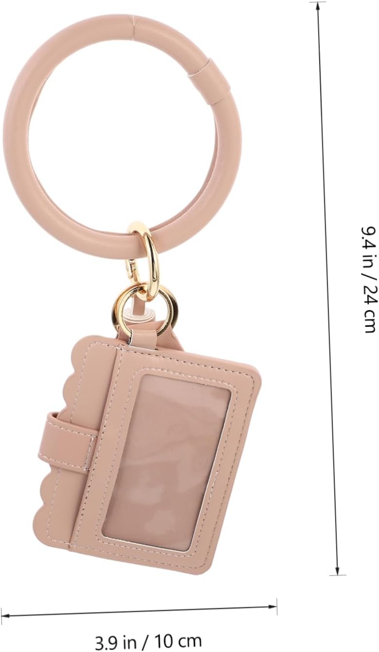 PU Leather Lipstick Case with Keychain and Bracelet Stylish Travel Lip Balm Pouch Holder for Cards RFID Blocking Compact Design for Women - Image 4