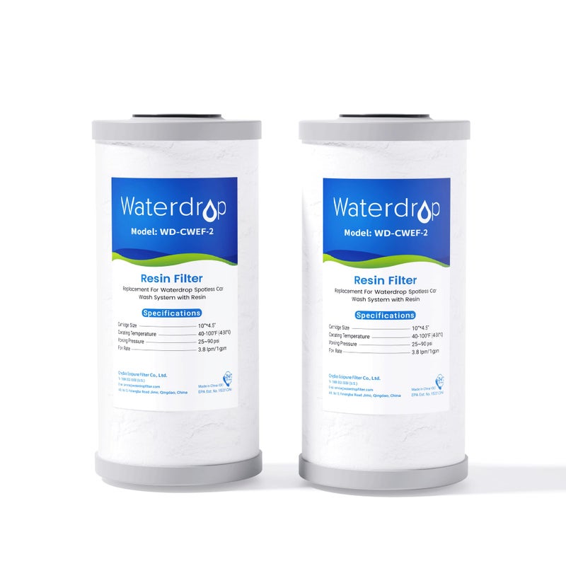 Waterdrop Spotless Car Wash Water Filter Deionized Water Spot Free Replacement for Waterdrop WDCWE Spotless Car Wash System with Resin