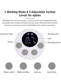 BLOOMING TIME Rechargeable Hands-Free Breast Pump - Adjustable Suction & Massage Modes, 2H Fast Charge, Portable Wearable Design for Discreet Breastfeeding  - Image 4