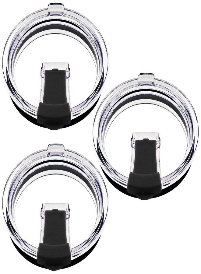 SENHAI 30 oz Tumbler Lids, Fits for YETI Rambler, Ozark Trail, Old Style Rtic(Launched before 2016) and More, SENHAI 3 Pack Spill-proof Splash Resistant Lids Covers for Tumblers Cups (Black 4.3x3.55inches) - Image 1