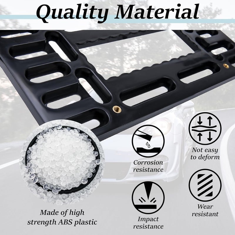 ecocstm License Plate Bracket Holder, License Plate Holder, Front License Plate Bracket, Universal Bumper Car Frame Mount Adapter with Stainless Steel Screw Cap, Cable Ties Care processed raw material - Image 5