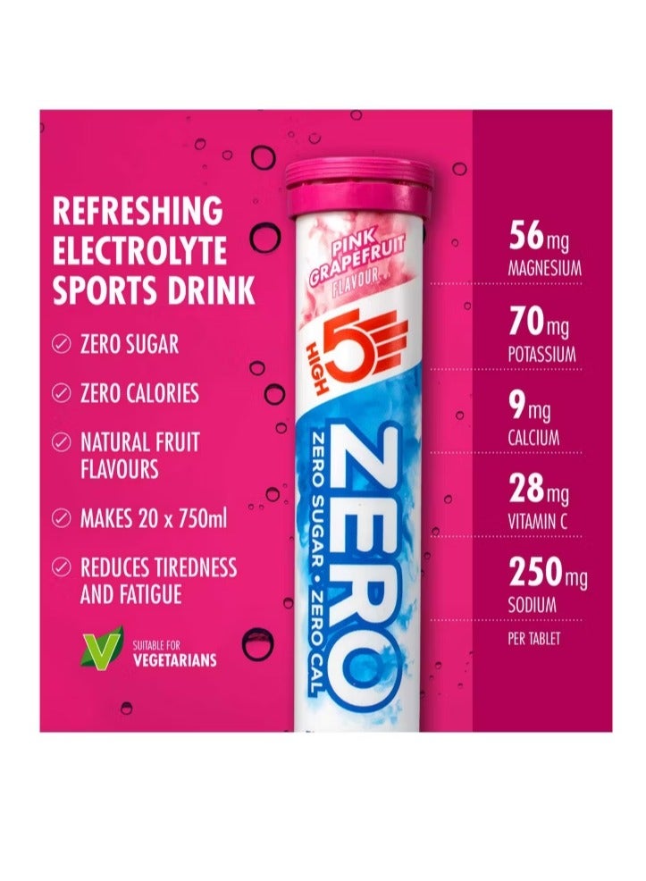 HIGH5 Zero 1x20 Tabs Pink Grapefruit - Image 3