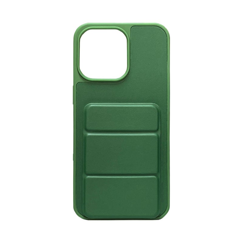 BB Leather Texture Protective Case for iPhone 17 / 17 Air / 17 Pro / 17 Pro Max with Card Holder and Drop Protection plus Shockproof plus Kickstand plus Strong Magnetic in Green - Image 1