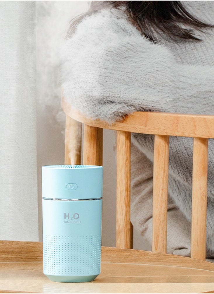 Shuer - Mini USB Charging Air Humidifier for Home or Office or Car GXZ-J626 360ml Blue - Image 1