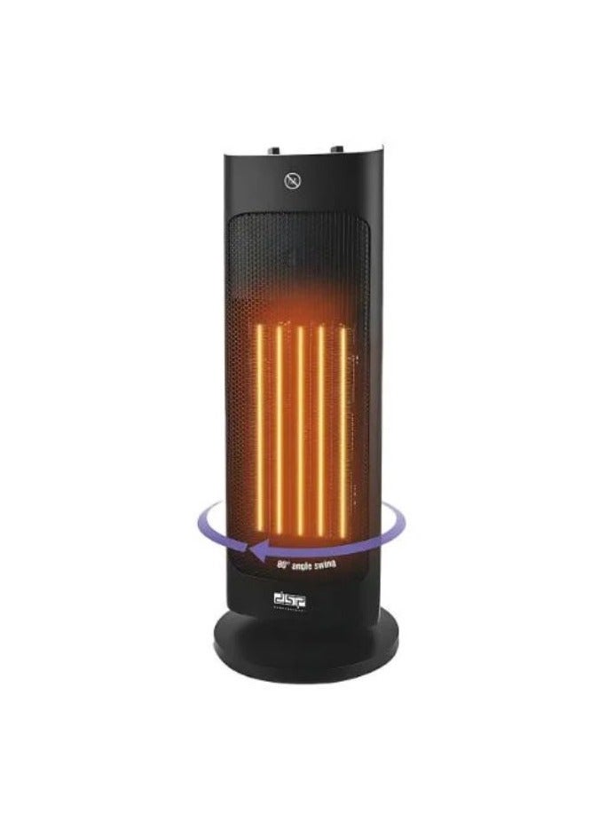 DSP Tower Fan Heater – 80° Oscillation with Thermostat, 2000W  - Image 1