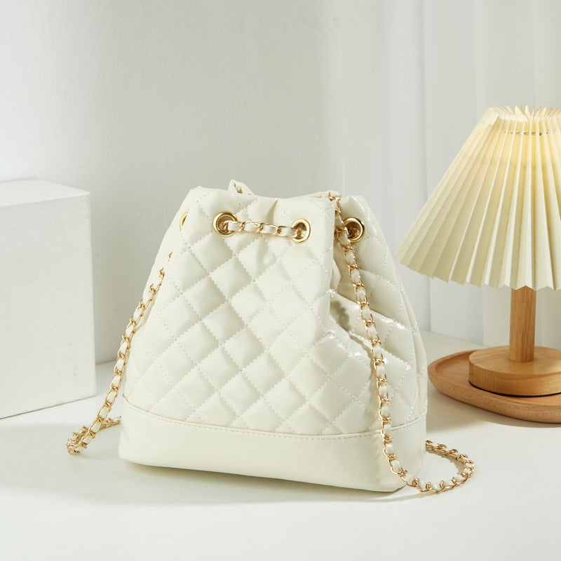 Women'S Bag Fashionable Simple Women'S Backpack Fashionable Chain Rhombic Bag Large Capacity Casual Shoulder Bag - Image 1