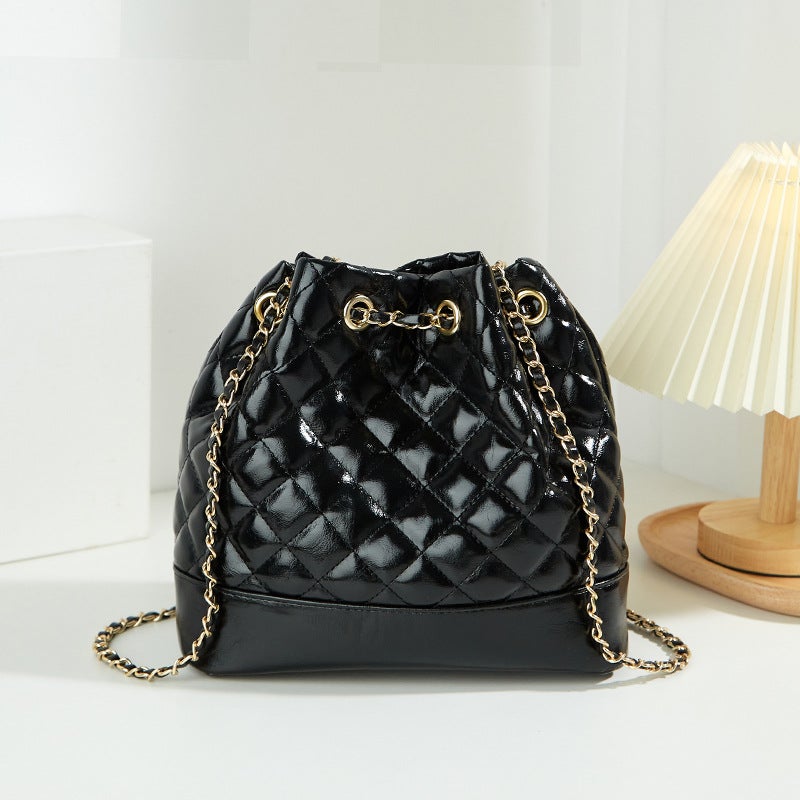 Women'S Bag Fashionable Simple Women'S Backpack Fashionable Chain Rhombic Bag Large Capacity Casual Shoulder Bag - Image 3