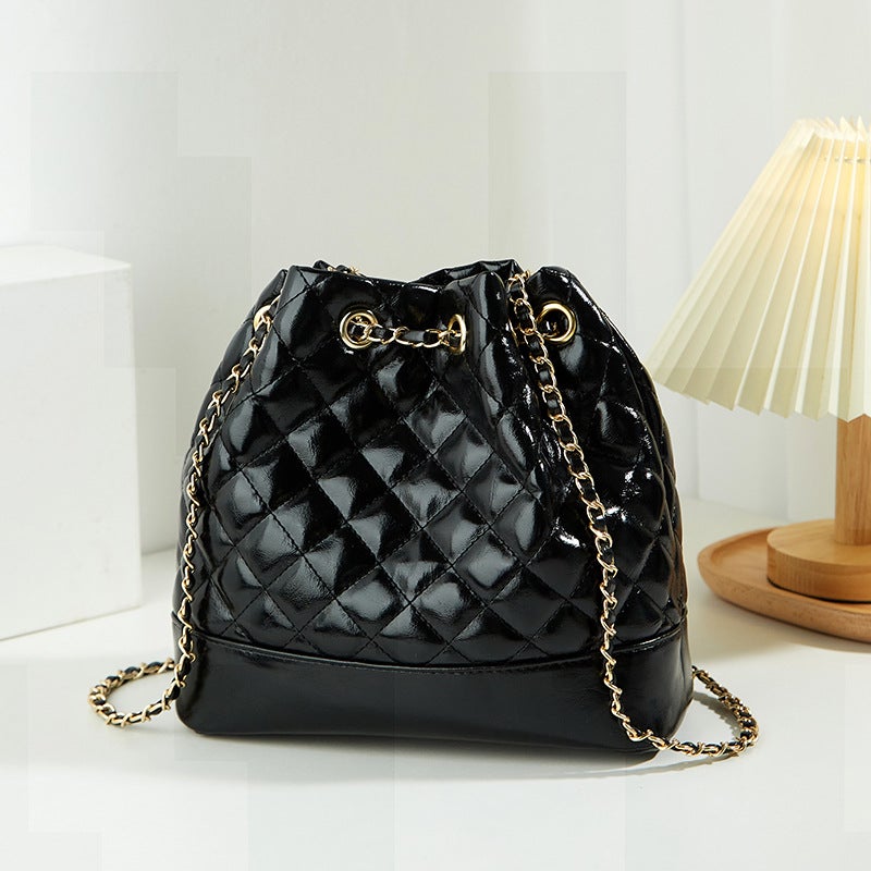 Women'S Bag Fashionable Simple Women'S Backpack Fashionable Chain Rhombic Bag Large Capacity Casual Shoulder Bag - Image 2